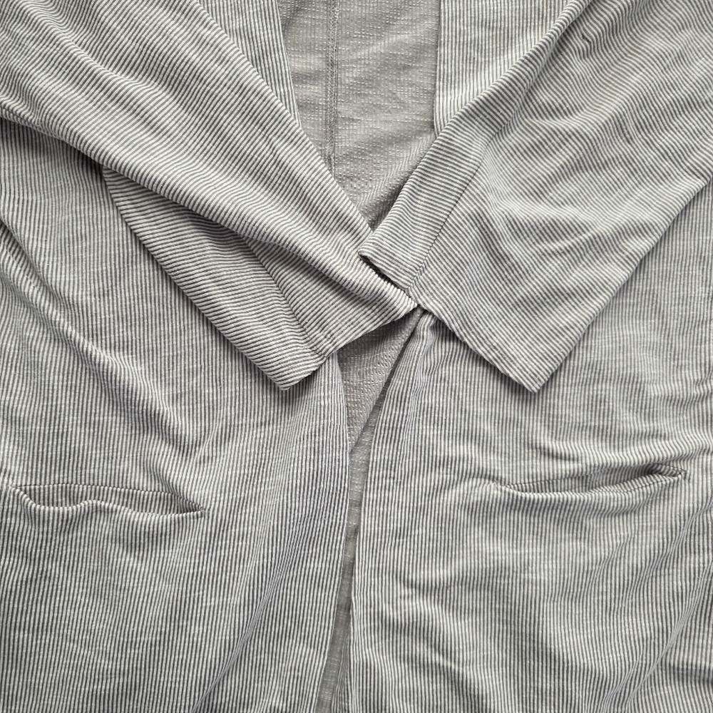 DONNI Cardigan  Striped Ribbed  OSFA Gray - Picture 10 of 11